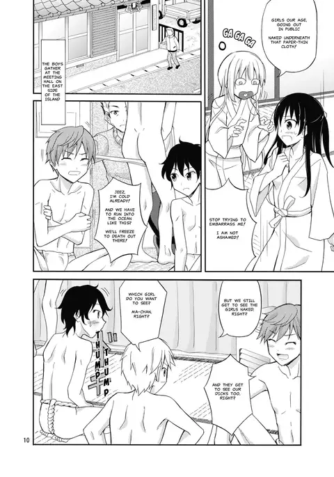 Shima no Narawashi Zenra de Misogi