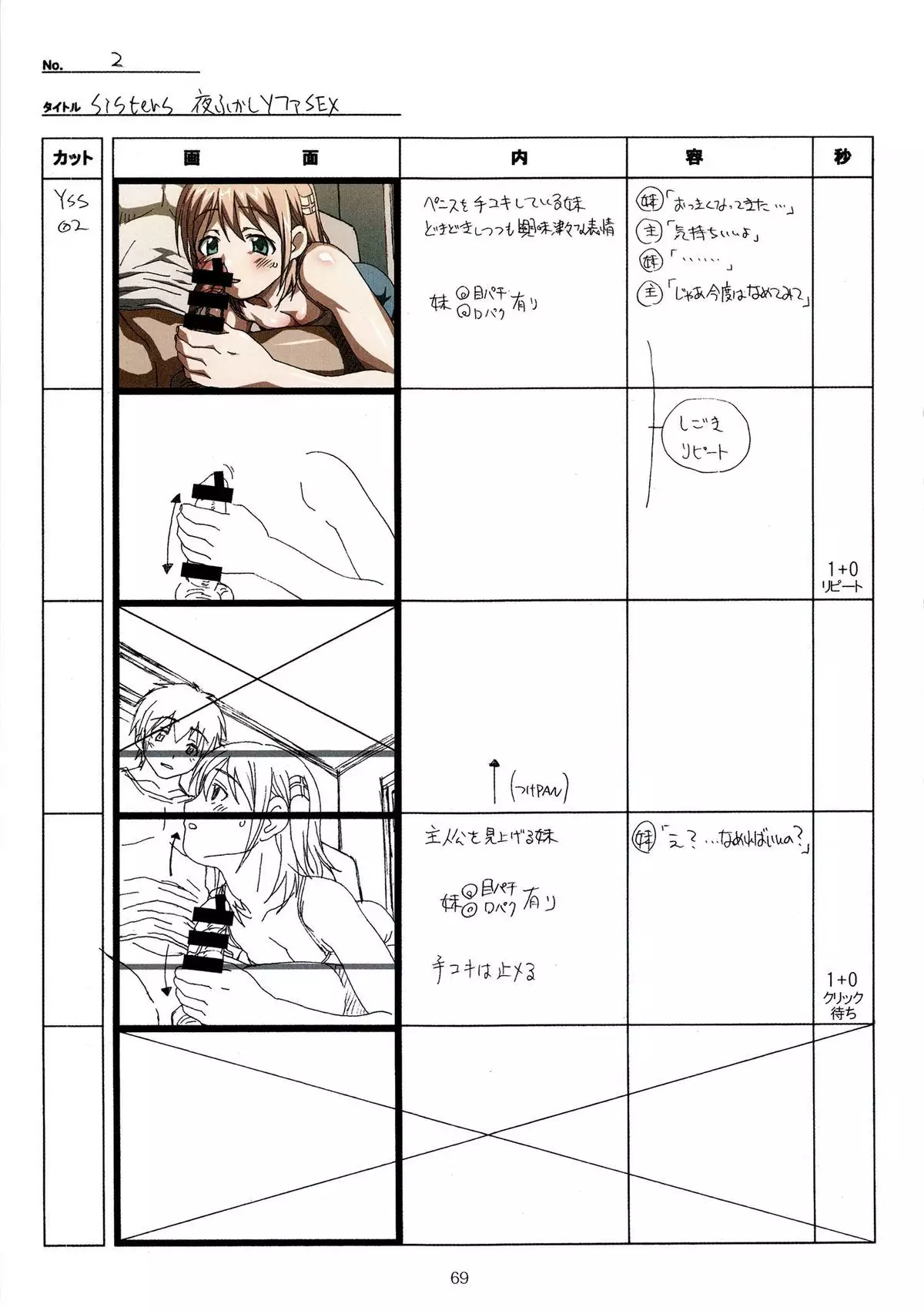 SISTERS -Natsu no Saigo no Hi- H Scene All Part Storyboard