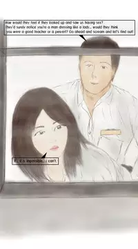 Cute crossdresser teacher have sex with his student.