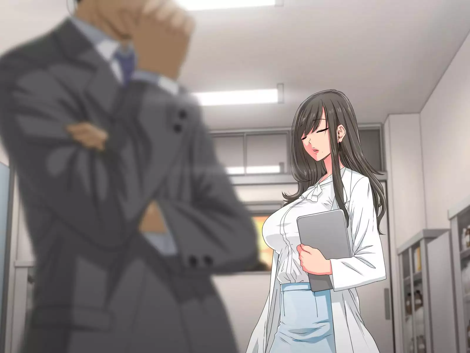 Momoiro Onna Kyoushi Sakuma Saori -Hokenshitsu de Sasowarete Kouhen- <Jitsugyo no Nihon Sha Bunko Homage>