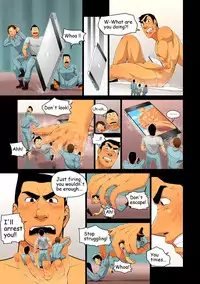 [Gakuranman/Chijimetaro] Giant Policeman - Free version (giant male comic)