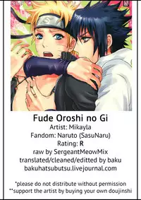 [Mikayla (Imai Hanako)] Fude Oroshi no Gi (NARUTO) [English] [Baku]
