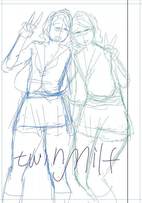 twin Milf Color Page Hokan Pack