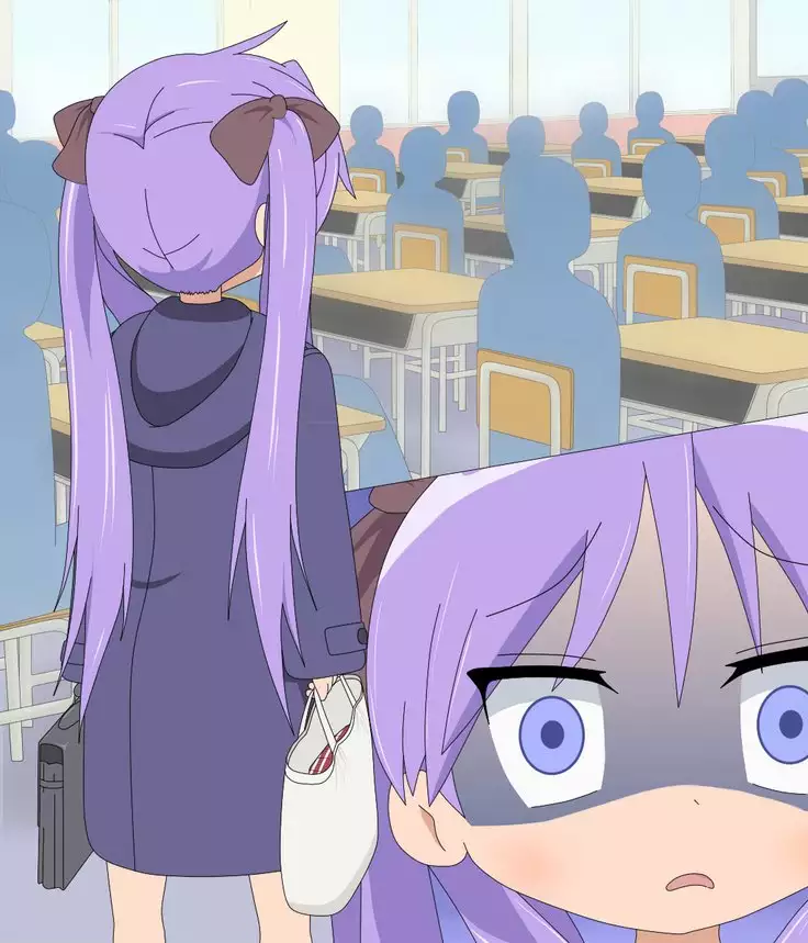 Kagami goes to shcool wearing diaper