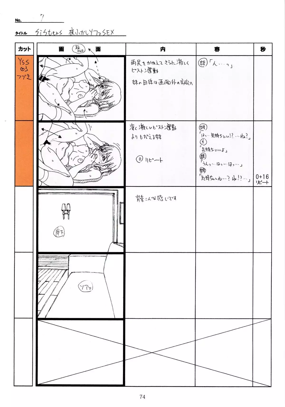SISTERS -Natsu no Saigo no Hi- H Scene All Part Storyboard