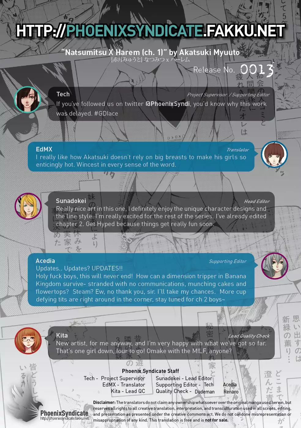 Natsumitsu X Harem - Ch1