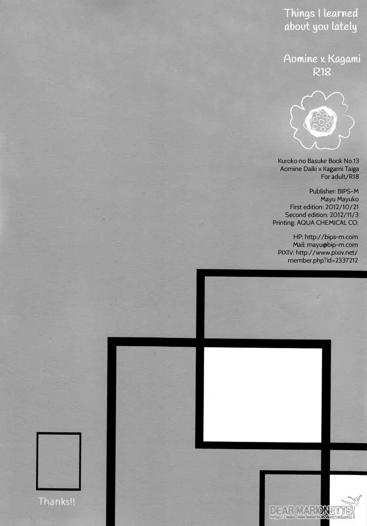 Things I Learned About You.