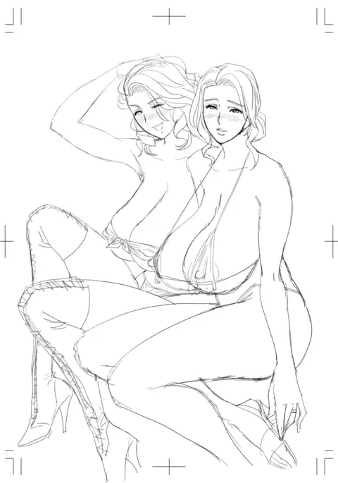 twin Milf Color Page Hokan Pack