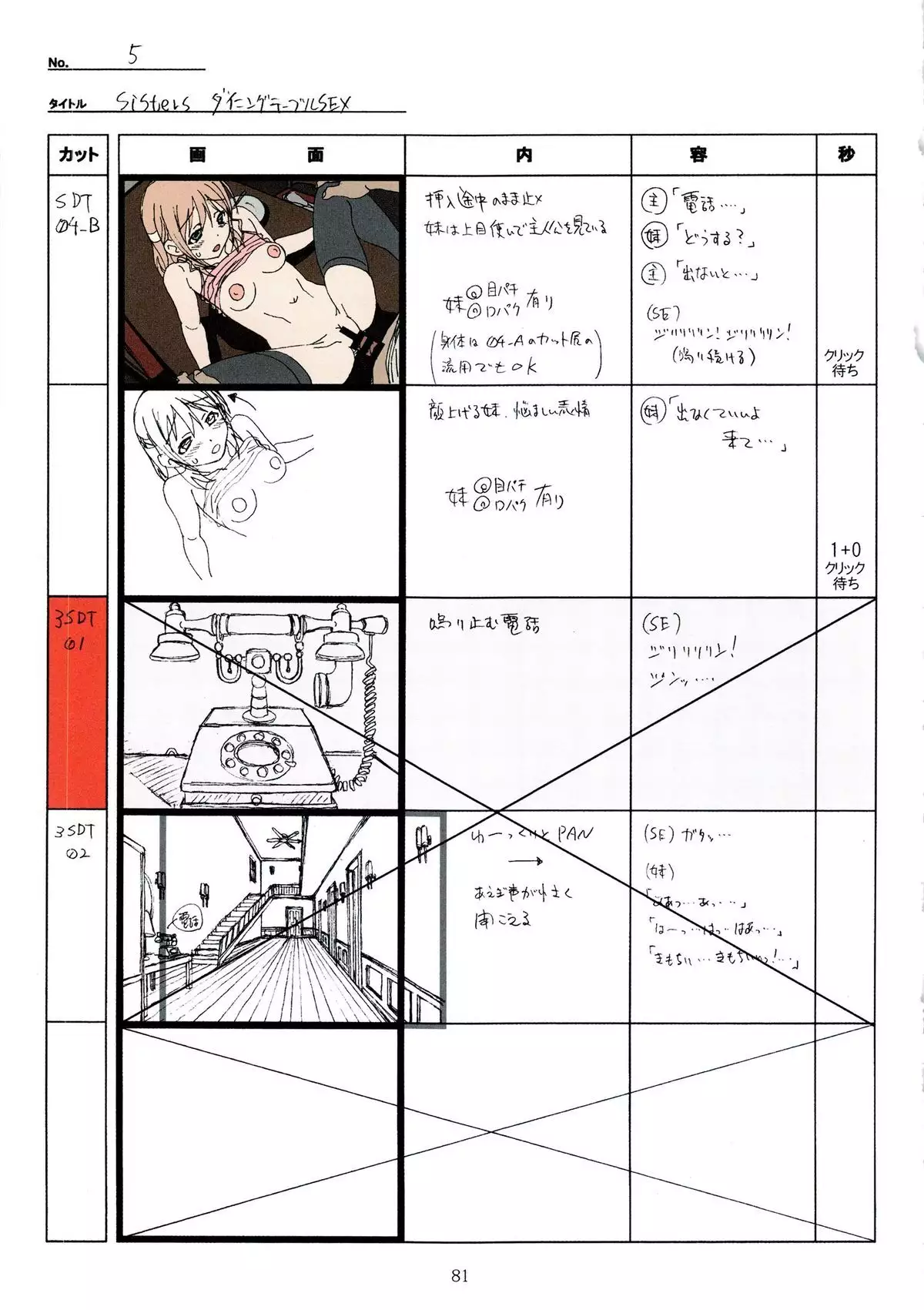 SISTERS -Natsu no Saigo no Hi- H Scene All Part Storyboard