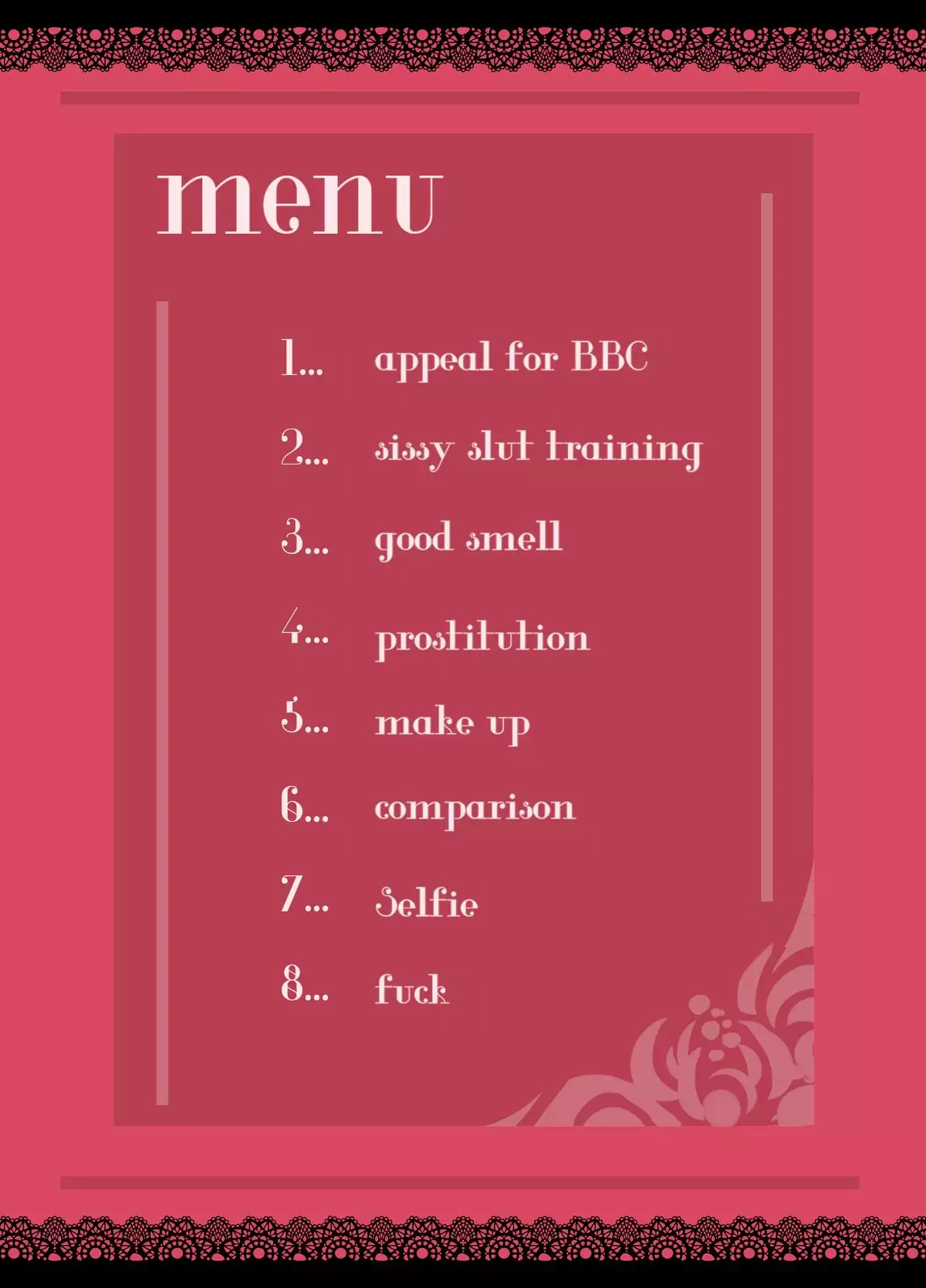 "SISSY A LA CARTE" ~Netorare Otokonoko, Teisoutai Kanri Mesuka Choukyou~