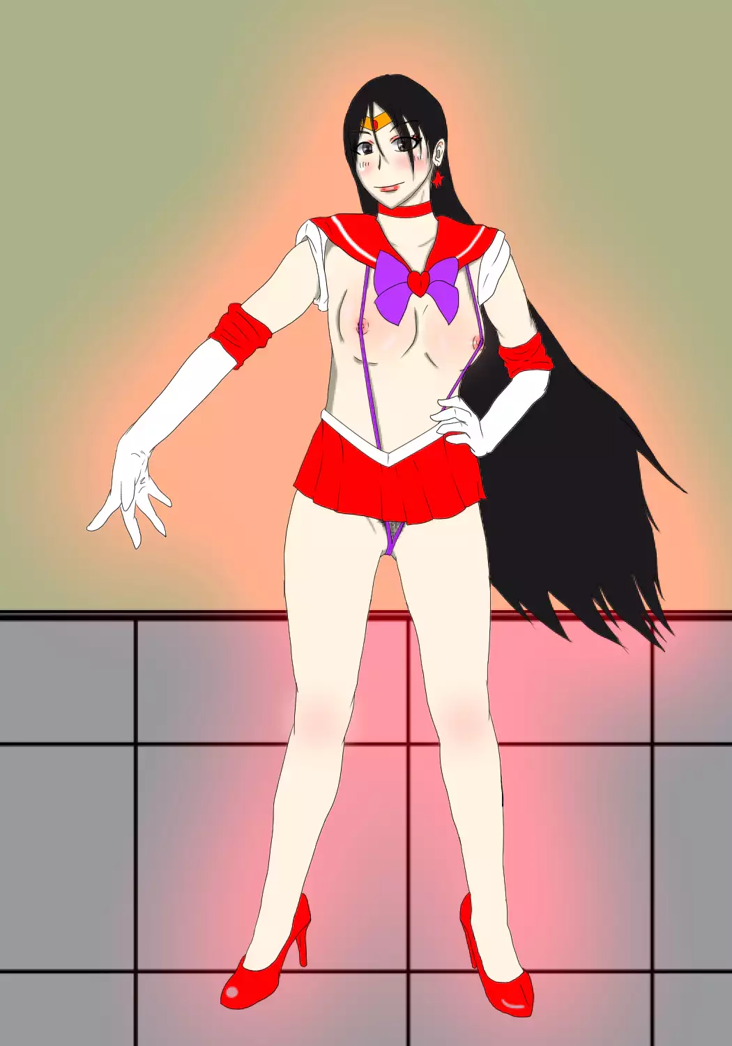 Kusuguri Rape Shokeinin vs Sailor Senshi